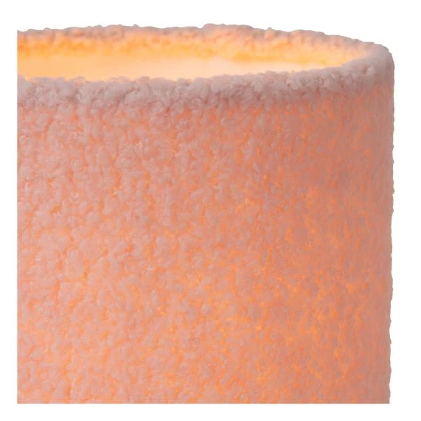 Lucide WOOLLY - Lampe de table - Ø 16 cm - 1xE14 - Rose - détail 1